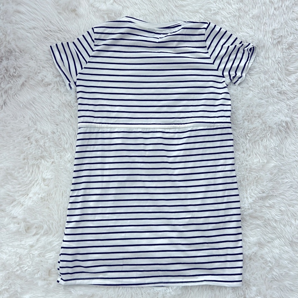 Striped Short Sleeve Dress with Drawstring - Picture 3 of 3